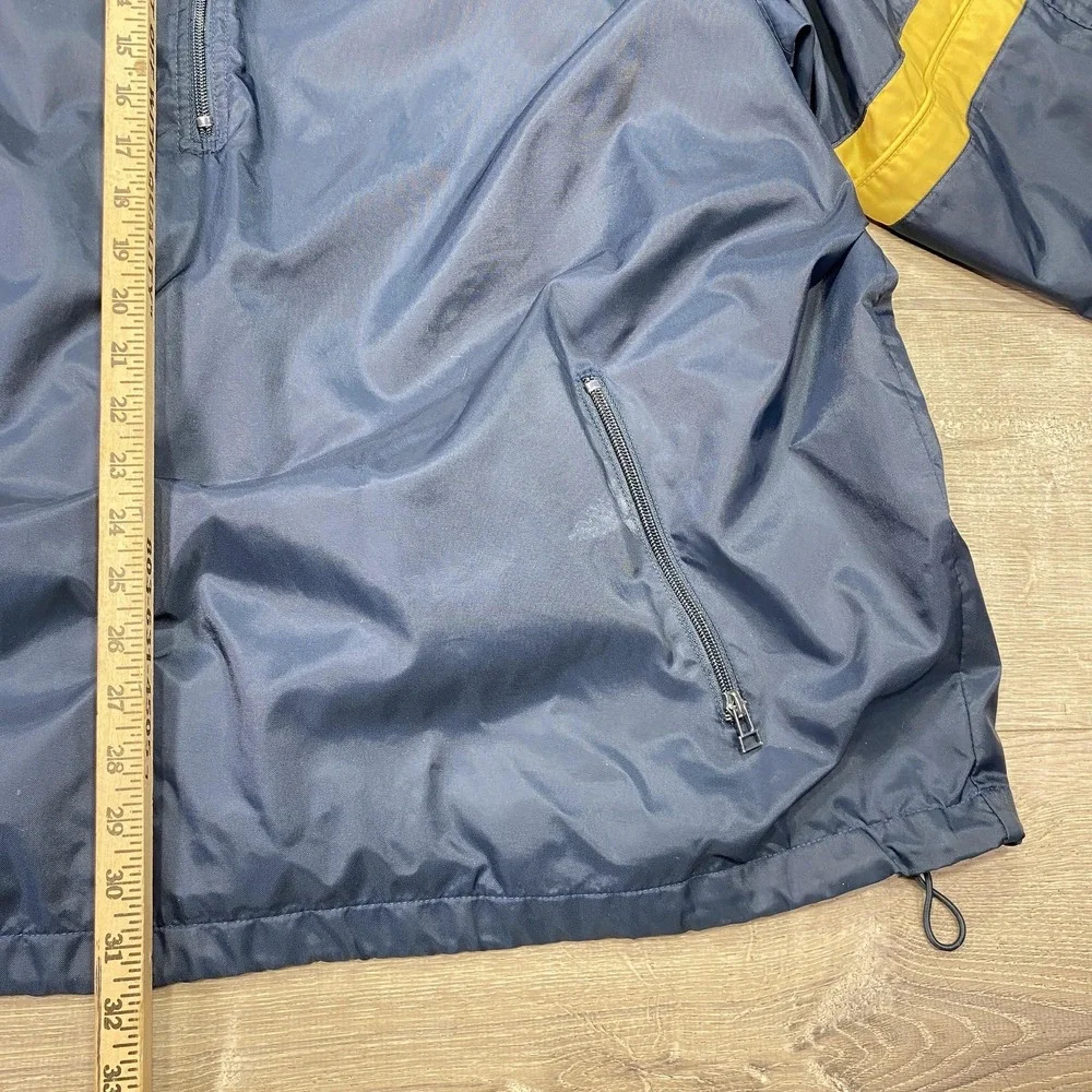 Nike Pullover Jacket‎ Mens 2XL Blue 1/4 Zip Lined Windbreaker Swoosh Athletic